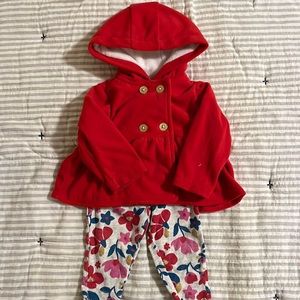 Carters fleece coat and matching leggings